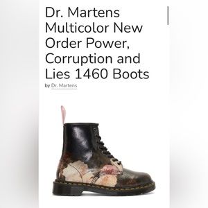 ***ISO***   Dr Martens New Order Power, Corruption and Lies boots